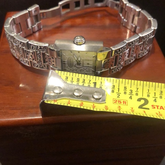 LOIS HILL Sterling Silver Watch Square Face Silver Band - Picture 11 of 17